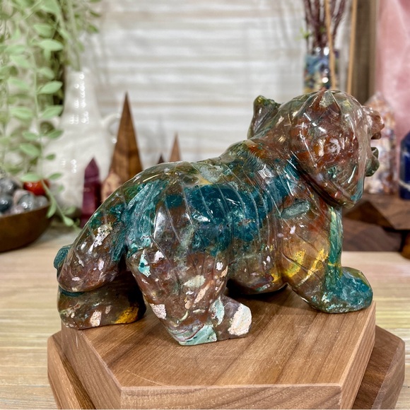 1036 Ocean Jasper Tiger Crystal Carving - Picture 9 of 11